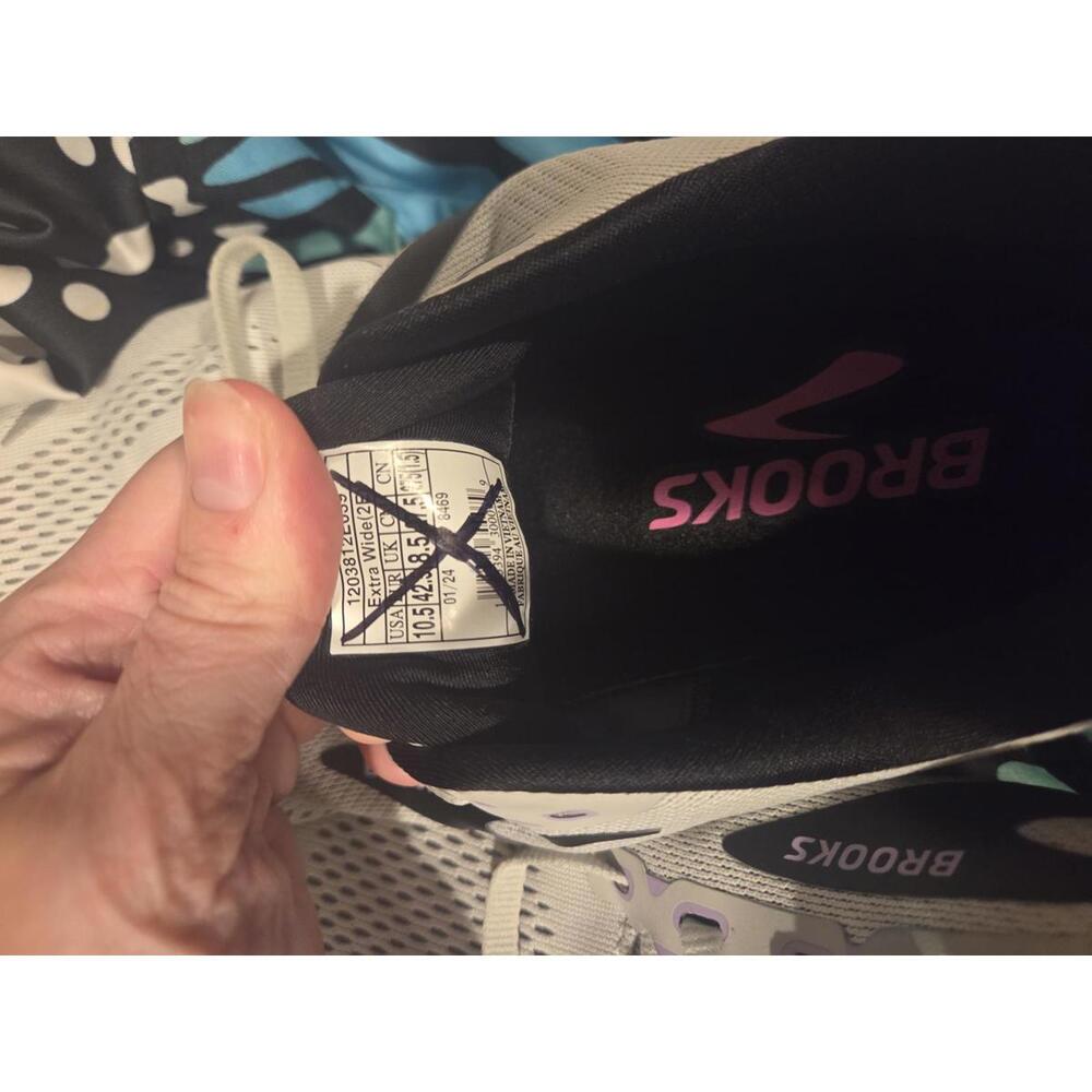 women sz 10.5 Brooks Adrenaline GTS Running Shoes - White /black /gray /purple - Picture 9 of 9